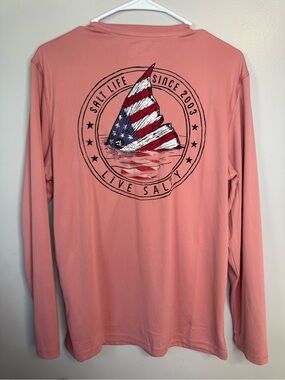 Salt Life Men’s Long Sleeve Shirt - Dusty Rose Pink